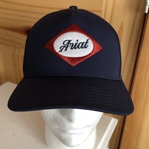 Ariat Navy Blue Embroidered Logo Ball Cap with Mesh